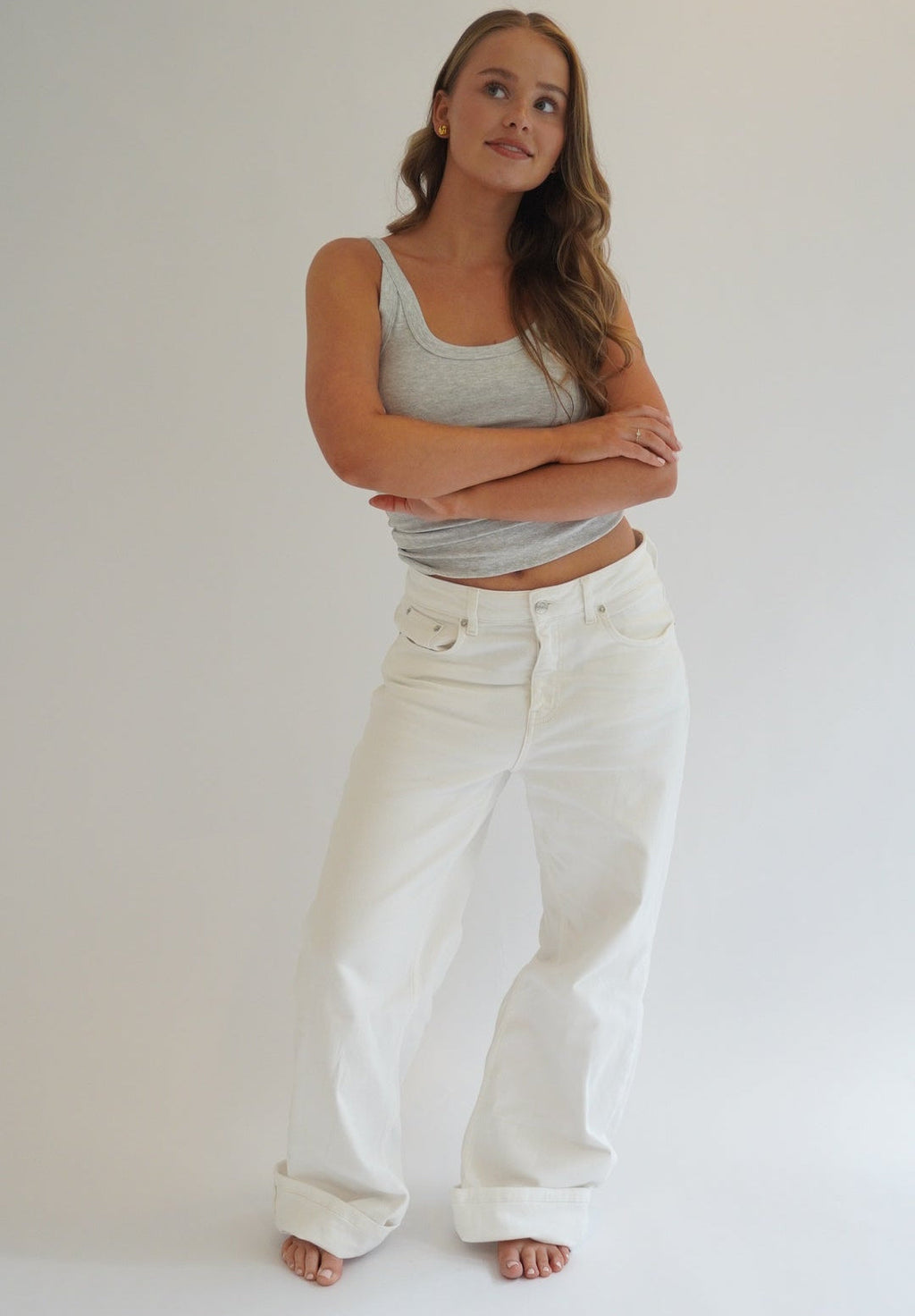 Off white loose fit jeans - NOWI