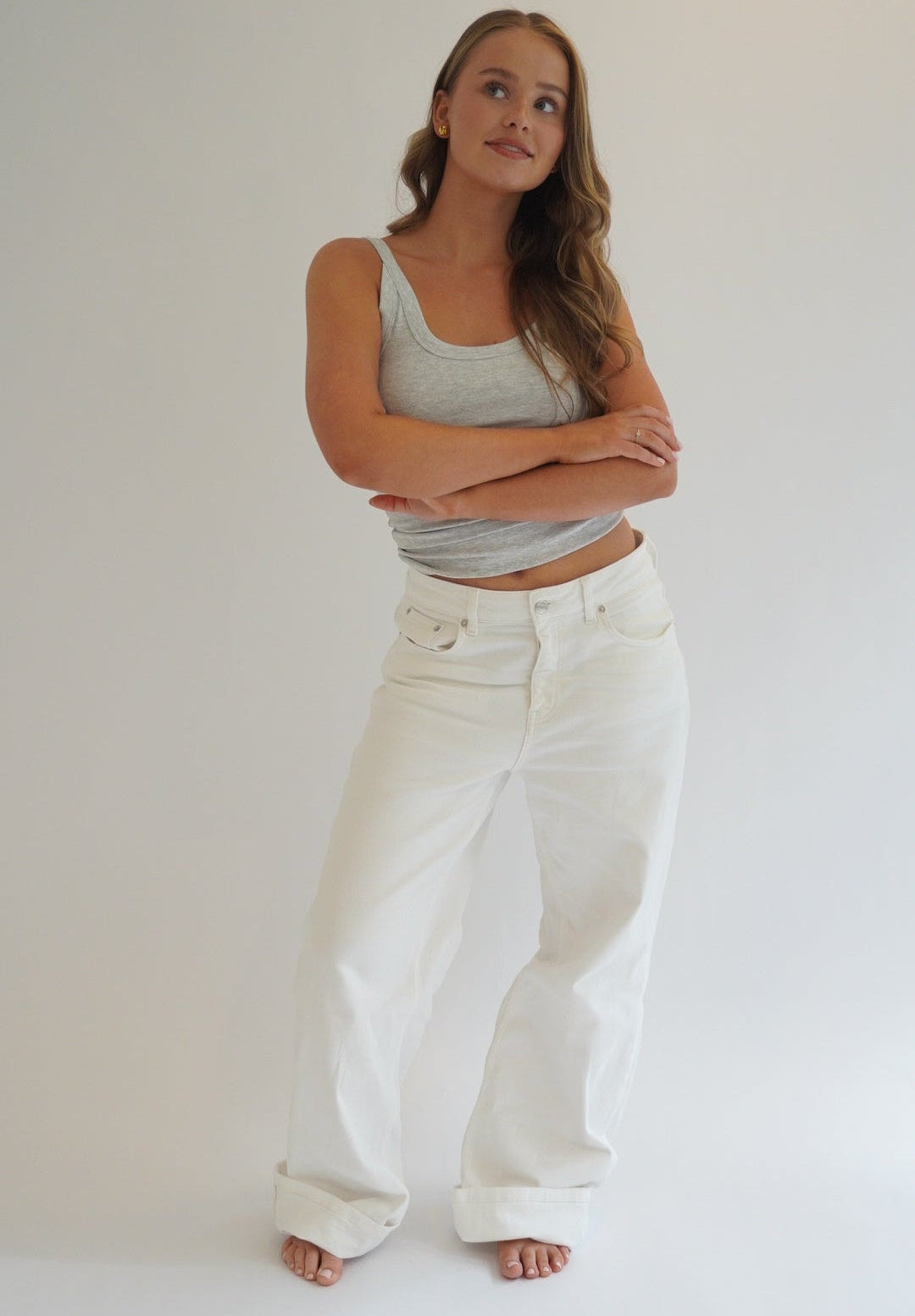Off white loose fit jeans - NOWI