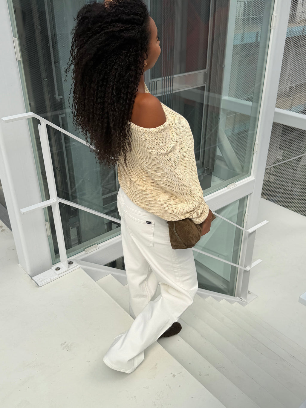 LOOSE FIT JEANS OFF WHITE
