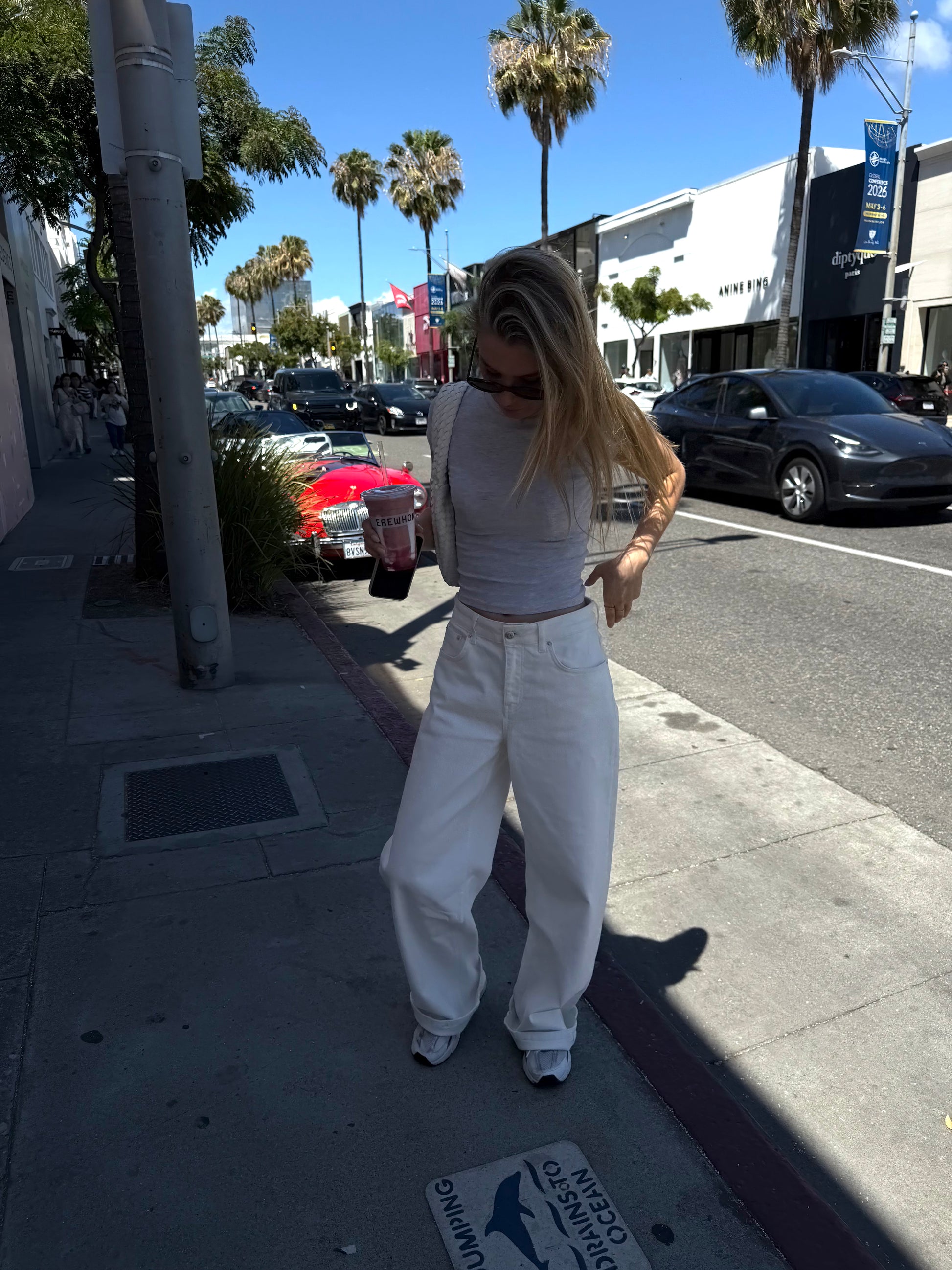 LOOSE FIT JEANS OFF WHITE