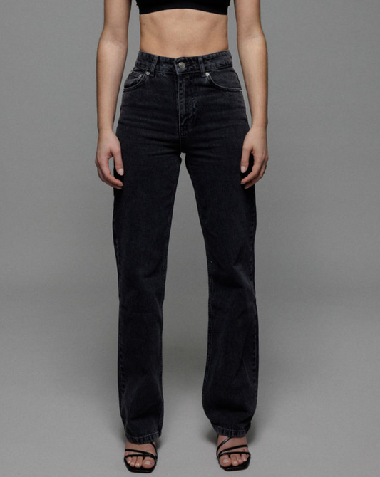 Wide Straight Leg Jeans Stormy Grey