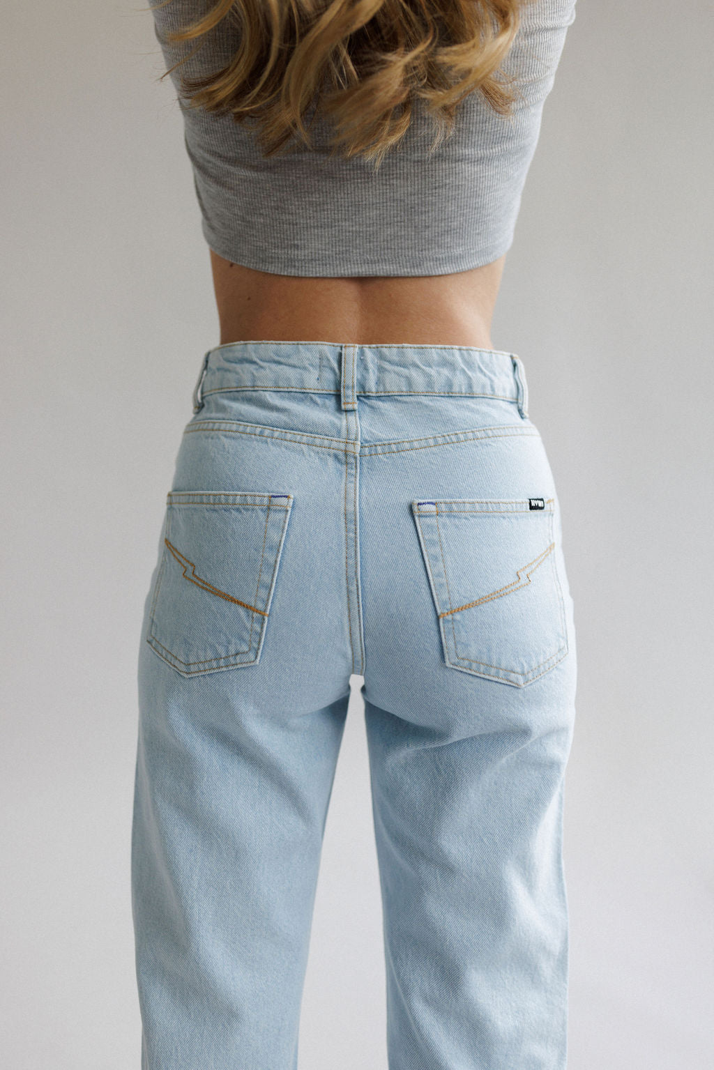 Wide Straight Leg Jeans Ocean Blue