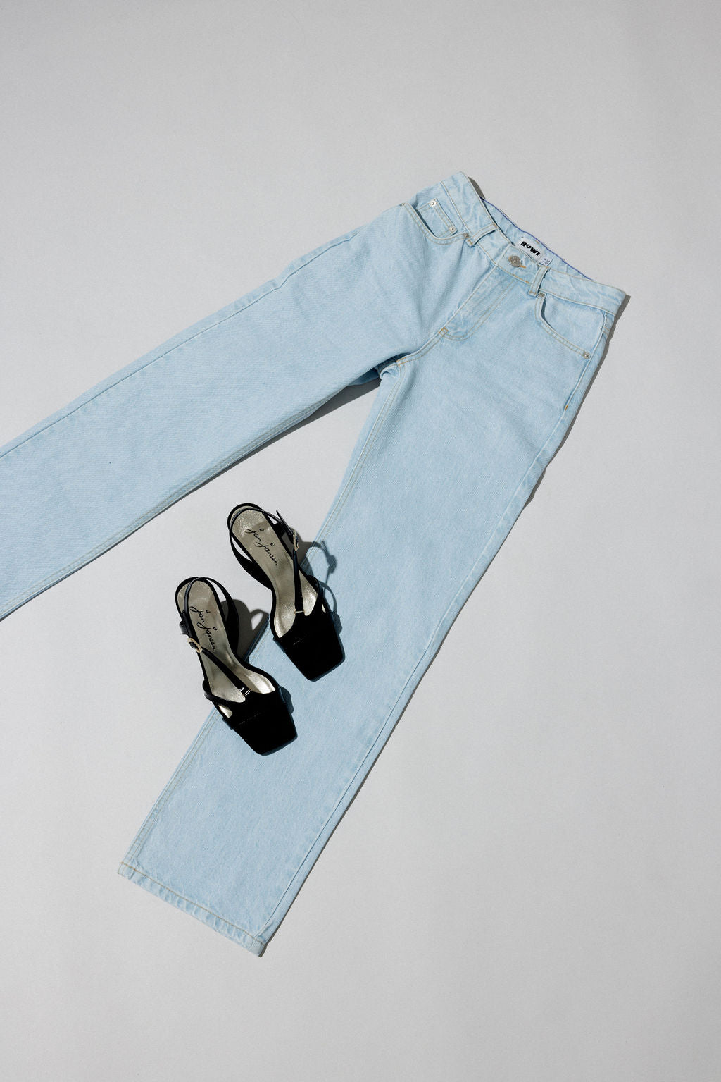 Wide Straight Leg Jeans Ocean Blue